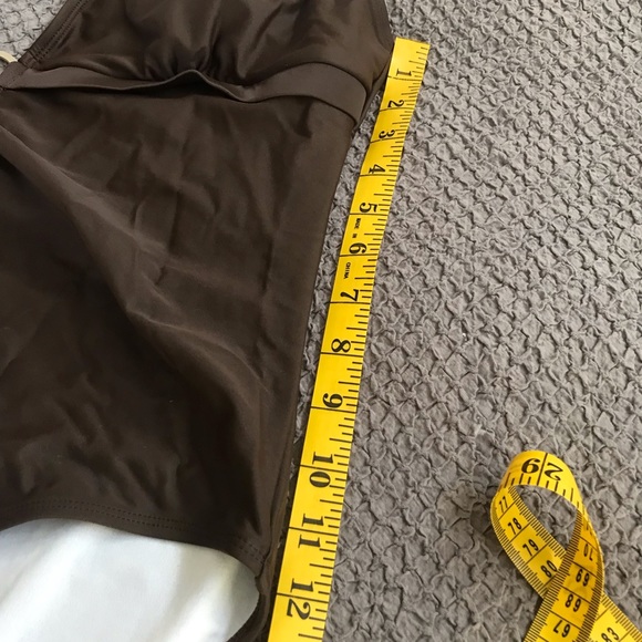 Chocolate brown halter swim suit in EUC. - Picture 6 of 9